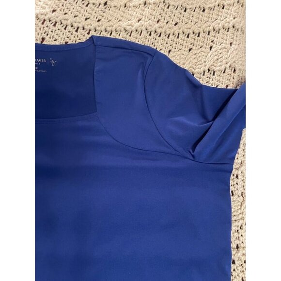 Susan Graver Essentials 1X Blue‎ 3/4 Sleeve Top - Picture 7 of 12